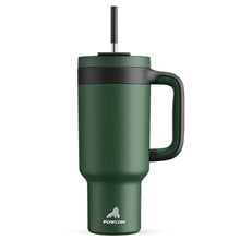 Load image into Gallery viewer, POWCAN 40 oz Tumbler with Handle, 2-in-1 Straw and Sip Lid, Leakproof, Dishwasher Safe, Insulated Stainless Steel Travel Coffee Mug, Keeps Cold for 34 Hours, Fits in Car Cup Holder (Forest)_1
