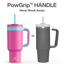 Load image into Gallery viewer, POWCAN 40 oz Tumbler with Handle, 2-in-1 Straw and Sip Lid, Leakproof, Dishwasher Safe, Insulated Stainless Steel Travel Coffee Mug, Keeps Cold for 34 Hours, Fits in Car Cup Holder (Petal)_6396
