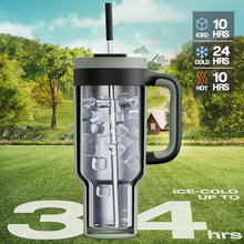 Load image into Gallery viewer, POWCAN 40 oz Tumbler with Handle, 2-in-1 Straw and Sip Lid, Leakproof, Dishwasher Safe, Insulated Stainless Steel Travel Coffee Mug, Keeps Cold for 34 Hours, Fits in Car Cup Holder (Agave)_5810
