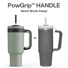 Load image into Gallery viewer, POWCAN 40 oz Tumbler with Handle, 2-in-1 Straw and Sip Lid, Leakproof, Dishwasher Safe, Insulated Stainless Steel Travel Coffee Mug, Keeps Cold for 34 Hours, Fits in Car Cup Holder (Agave)_5811
