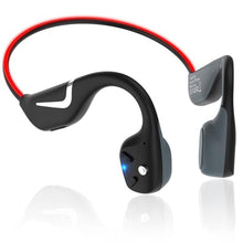 Load image into Gallery viewer, Praseno Bone Conduction Headphones Bluetooth 5.3 Open Ear Headphones with Mic, 12Hrs Playtime Quick Charging BT Headphones, IPX6 Waterproof Sports Headset for Running, Cycling, Working (Red), BlackRed_1
