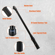 Load image into Gallery viewer, Precisebuilt 3/8" Drive 35-200 in-lb Click Tech Torque Wrench, Black_6915
