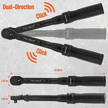 Load image into Gallery viewer, Precisebuilt 3/8" Drive 60-300 in-lb Click Tech Torque Wrench, Black_6862
