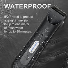 Load image into Gallery viewer, Predyee Manscape Ball Trimmer for Men, Body Hair Trimmer with Safe Ceramic Blade, IPX7 Waterproof Groin &amp; Pubic Hair Clipper with LED Light, USB-C Rechargeable Wet/Dry Manscaping Shaver, Blue_365
