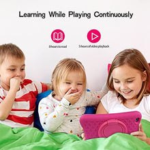Load image into Gallery viewer, PRITOM 8 inch Quad Core Kids Android Tablet, 64GB, WiFi, Bluetooth, Dual Camera, Educationl, Games,Parental Control, Kids Software with Kids-Tablet Case(Pink)_2325
