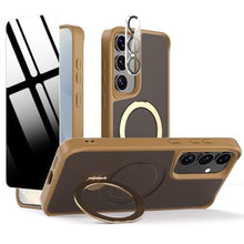 Load image into Gallery viewer, Privacy Case for Samsung Galaxy S25 Plus/S24 Plus,360 Rotated Magnetic Ring Stand Phone Case with Screen Protector &amp; Camera Cover,[Compatible with Magsafe] Shockproof S 25+/S 24+ Plus Cover,Desert_1

