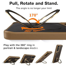 Load image into Gallery viewer, Privacy Case for Samsung Galaxy S25 Plus/S24 Plus,360 Rotated Magnetic Ring Stand Phone Case with Screen Protector &amp; Camera Cover,[Compatible with Magsafe] Shockproof S 25+/S 24+ Plus Cover,Desert, DesertGold_2785
