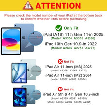Load image into Gallery viewer, ProCase for iPad (A16) 11th Generation 11 Inch 2025/10th Generation 10.9 Inch 2022 Case with Pencil Holder, Hybrid iPad 11 10 Case with Clear Back, Supports Auto Wake/Sleep -Black_1421
