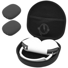 Load image into Gallery viewer, ProCase Hard Case for Apple AirPods Max &amp; AirPods Max 2, Travel Protective Carrying Case with Silicone Ear Cushion Covers, Shockproof EVA Shell with Soft Lining &amp; Accessory Pocket - Black_1
