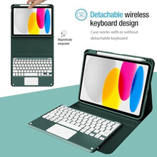 Load image into Gallery viewer, ProCase Touchpad Keyboard Case for iPad 11th (A16) / 10th Gen, Mgreen, MidnightGreen_812
