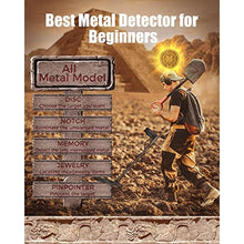 Load image into Gallery viewer, Professional Metal Detector for Adults, Gold Metal Detectors Lightweight with LCD Display, Pinpoint &amp; Disc &amp; Notch &amp; All Metal 5 Modes, Battery Included, GoldSilverWhite_12
