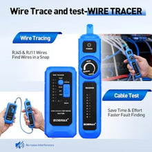 Load image into Gallery viewer, Professional Network Tool Kit, ZOERAX 14 in 1 - RJ45 Crimp Tool, Cat6 Pass Through Connectors and Boots, Cable Tester, Wire Stripper, Ethernet Punch Down Tool, Blue_15
