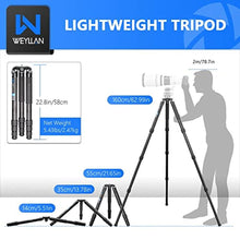 Load image into Gallery viewer, Professional Tripod Heavy Duty Carbon Fiber Camera Tripod WEYLLAN LX9 Tripod for Camera, with 75mm Bowl and Adapter, 10 Layers Carbon Fiber, 40mm Leg Tube, Bowl Tripod Camera Max Load 88lbs/40kg, Black_4846
