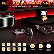 Load image into Gallery viewer, Programmable Macro Keyboard 12-Keys 4 Knob Gaming Keypad with USB Wired+BT Dual Mode Multi-Purpose Shortcut Custom Keypad for PC Desk, Black_664
