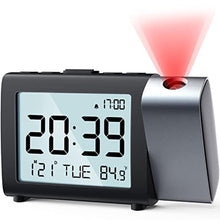 Load image into Gallery viewer, Projection Alarm Clock for Bedroom, Digital Clock with Snooze, Weekend Mode, Red_1

