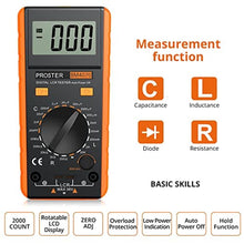 Load image into Gallery viewer, Proster LCR Meter - Capacitance Resistance Inductance Digital LCR Multimeter with LCD Over-Range Display, Yellow_8085
