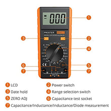 Load image into Gallery viewer, Proster LCR Meter - Capacitance Resistance Inductance Digital LCR Multimeter with LCD Over-Range Display, Yellow_8086
