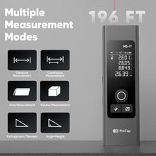 Load image into Gallery viewer, ProTap 2-in-1 Laser Measure &amp; Line Laser 196 FT - Distance Meter with Cross-Line, Laser Level with 3 Lasers Heads, Type-C Rechargeable- Area/Volume/Pythagorean for Construction, Tiling, 1.4" Black LCD, Gray_2115
