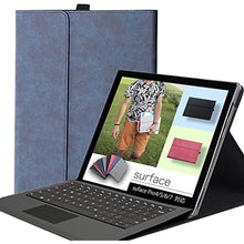Load image into Gallery viewer, Protective Case for Surface Pro 7/Pro 6/Pro 5/Pro 4 Tablet,Surface12.3 Inch Case, Compatible with Type Cover Keyboard, Business Cover with Pen Holder,Blue_1
