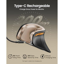 Load image into Gallery viewer, ProtoArc EM11 NL Wireless Ergonomic Mouse, Rechargeable, Black Gold, BlackGold_44
