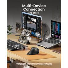Load image into Gallery viewer, ProtoArc Ergonomic Mouse, EM11 NL Bluetooth Rechargeable Wireless Vertical Mouse, 3 Multi-Device Connectivity for Computer/PC/Laptop, 2.4GHz USB-A Optical Mice for Windows, Mac OS, Black_4239
