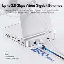 Load image into Gallery viewer, PULWTOP Upgraded 11 in 1 USB C Hub for iMac 24 inch USB Hub 2021 2023 2024 Support M.2 SSD (NOT Included), iMac Hub M1 M3 M4 Accessories, 4K HDMI, 2.5G Ethernet, 5 USB A/C Max 10Gbps, SD/TF - Silver_35
