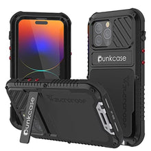 Load image into Gallery viewer, PunkCase for 14 Pro Max Waterproof Aluminum Case [Metal Extreme 3.0 ] IP68 Military Grade Bumper Cover W/Buillt in Screen Protector &amp; Kickstand | Protection for iPhone 14 Pro Max(6.7")[Black]_1
