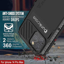 Load image into Gallery viewer, PunkCase for 14 Pro Max Waterproof Aluminum Case [Metal Extreme 3.0 ] IP68 Military Grade Bumper Cover W/Buillt in Screen Protector &amp; Kickstand | Protection for iPhone 14 Pro Max(6.7")[Black]_327
