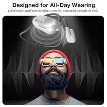 Load image into Gallery viewer, Purity Air Open Ear Headphones - True Air Conduction Wireless Bluetooth Open Ear Earbuds with Dual Mic for iPhone/Android - Secured Long Wearing Comfort, Sports Sweat Resistant (White/Grey), WhiteGrey_7917
