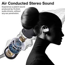 Load image into Gallery viewer, Purity Air Open Ear Headphones - True Air Conduction Wireless Bluetooth Open Ear Earbuds with Dual Mic for iPhone/Android - Secured Long Wearing Comfort, Sports Sweat Resistant (White/Grey), WhiteGrey_7919
