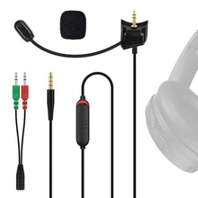 Load image into Gallery viewer, QC45 Microphone Compatible with Bose QC45 Wireless Noise Cancelling Headphones, Boom Gaming Microphone Cable with Mute Switch for PS4, PS5, PC, Xbox One Controller (QC45 Boom Mic, 3.5mm Y-Splitter), Black_1
