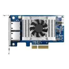 Load image into Gallery viewer, QNAP QXG-10G2T-X710 Two Port 10GbE Network Card with SR-IOV and iSCSI, Block-Based and Supports Multiple Virtual Disk Modes, Multicolored_1
