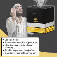 Load image into Gallery viewer, Qomkky Muslim Kaaba Quran Speaker and bakhoor, Remote Control with 114 Quran Chapters, Night Light MP3 Music Player with 18 reciters and 16 translations, MULTIPLE_425
