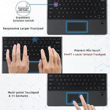 Load image into Gallery viewer, Qulose Surface Pro 9 Keyboard - Wireless Bluetooth Keyboard for Surface Pro 11/10/9/8/X with Detachable Trackpad and Pen Holder - Black_562
