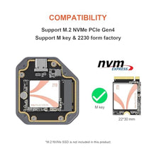 Load image into Gallery viewer, Qwiizlab M.2 2230 SSD NVMe Enclosure, 10Gbps USB 3.2 Gen 2 Type-C, Fits M Key up to 2TB, Supports PCIe UASP, Rugged Aluminum Case (Orange), SSD Not Included_355
