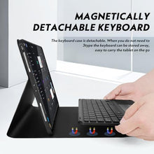 Load image into Gallery viewer, QYiiD Backlit Touchpad Keyboard Case for Galaxy Tab S5e 2019 SM-T720/T725/T727, PU Leather Stand Cover with Magnetically Detachable Wireless Bluetooth Keyboard for Galaxy Tab S5e 10.5 Inch, Black_349
