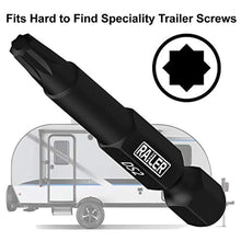 Load image into Gallery viewer, Railer Double Square 8 Point Star Bit Set, 5pc S2 Steel 2 Inch 8 Spline Fastener Drive Bit Set with Storage Bit Holder_5380
