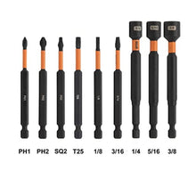Load image into Gallery viewer, Railer Screwdriver Bit Set For Electricians - Premium S2 Steel Impact Driver Bit &amp; Nut Driver Set With A Magnetizer Bit Holder &amp; Carabiner, Orange_5373
