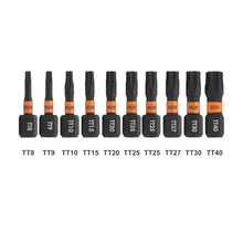 Load image into Gallery viewer, Railer Tamper Proof Torx Bit Set - Premium S2 Steel 1 Inch Impact Driver 10pc 6 Star Bit Set With A Tool Storage Bit Holder &amp; Carabiner, BlackBitrail_5349
