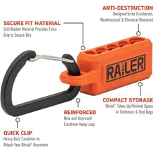 Load image into Gallery viewer, Railer Tamper Proof Torx Bit Set - Premium S2 Steel 1 Inch Impact Driver 10pc 6 Star Bit Set With A Tool Storage Bit Holder &amp; Carabiner, BlackBitrail_5351

