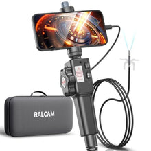 Load image into Gallery viewer, Ralcam Endoscope, Two-Way Articulating Borescope with Light - 5.5mm Articulation Snake Camera, 1080P Video Inspection for iPhone and Android - 3.3FT Flexible Cable, Black_1
