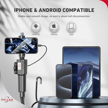 Load image into Gallery viewer, Ralcam Endoscope, Two-Way Articulating Borescope with Light - 5.5mm Articulation Snake Camera, 1080P Video Inspection for iPhone and Android - 3.3FT Flexible Cable, Black_309
