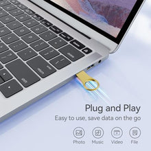 Load image into Gallery viewer, RAOYI 3 Pack 32GB Metal Key Shape USB Flash Drive, USB 2.0 Memory Stick Thumb Drives Jump Drive (Black/Silver/Gold, 3 Mixed Colors), mixcolorpack_4471
