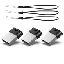 Load image into Gallery viewer, RAOYI 3 Pack 32GB USB Flash Drive, USB 2.0 Mini Fit Memory Stick Ultra Slim Thumb Drive Jump Drive Zip Drive Pen Drive with Lanyard-Black, blackpack_1
