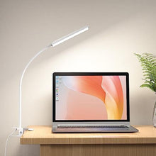 Load image into Gallery viewer, RAOYI LED Desk Lamp, 5W USB Clip on Light Eye-Caring Reading Clamp Table Lamp with 48 LEDs Flexible Neck, 3 Color Modes and 14 Brightness Levels for Office Bedroom Study (White), WhiteClipLamp_1
