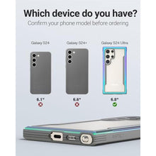 Load image into Gallery viewer, RAPTIC Shield Crystal Case for Samsung Galaxy S24 Ultra, [13FT Mil-Grade Drop Protection], [Not Yellowing Tech], Durable Anodized Shockproof Aluminum Frame Slim Samsung S24 Ultra Case, Iridescent_7638
