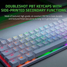 Load image into Gallery viewer, Razer Huntsman Mini 60% Gaming Keyboard: Fast Keyboard Switches - Clicky Optical Switches - Chroma RGB Lighting - PBT Keycaps - Onboard Memory - Snap Tap - White, MercuryWhite_6377
