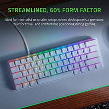 Load image into Gallery viewer, Razer Huntsman Mini 60% Gaming Keyboard: Fast Keyboard Switches - Clicky Optical Switches - Chroma RGB Lighting - PBT Keycaps - Onboard Memory - Snap Tap - White, MercuryWhite_6379
