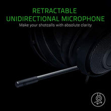 Load image into Gallery viewer, Razer Kraken Gaming Headset: Lightweight Aluminum Frame - Retractable Noise Isolating Microphone - for PC, PS4, PS5, Switch, Xbox One, Xbox Series X &amp; S, Mobile - 3.5 mm Headphone Jack - Black/Blue, BlackBlue_7089
