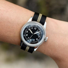 Load image into Gallery viewer, RDUNAE 36mm Men Field Watch - RA07 Super 2035 Movement Luminous Quartz Watch with Retro Nylon Band, 50m Waterproof_42
